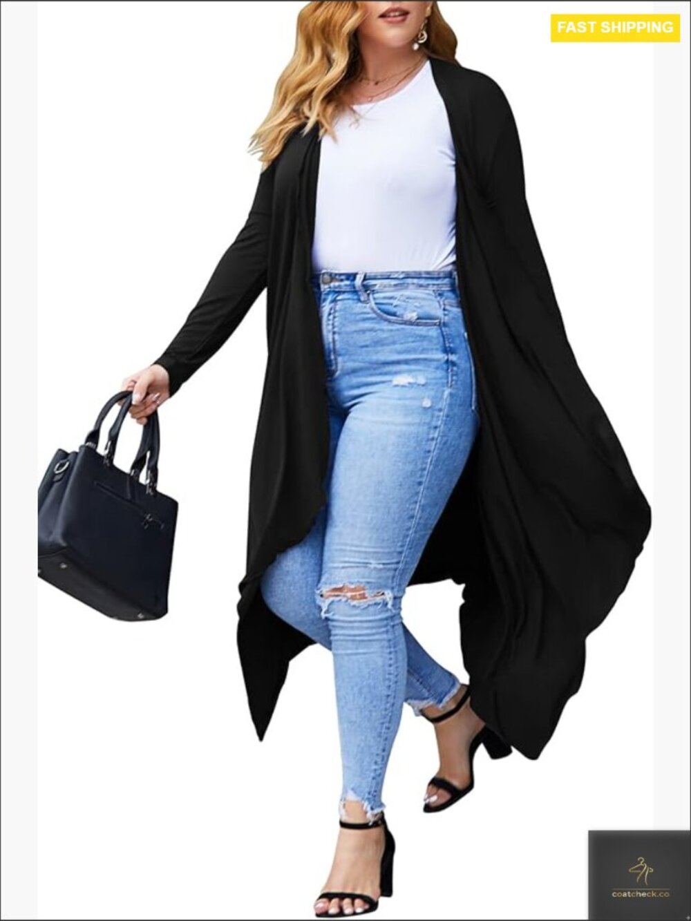 Plus Size Duster Cardigan Lightweight Open Front Long Sleeve Loose Fit